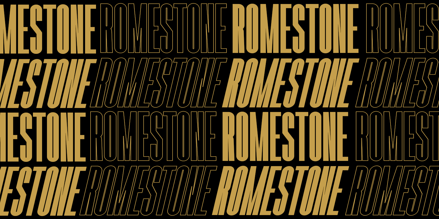 Romestone Hollow Font preview
